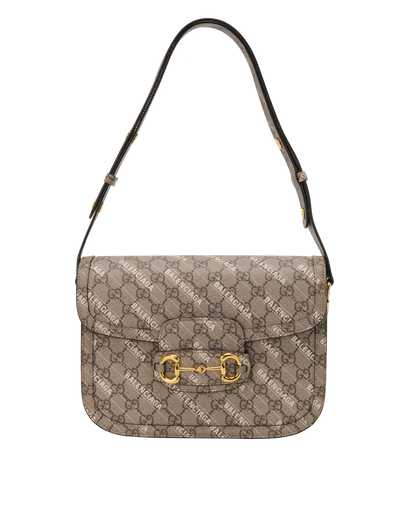 x Balenciaga Medium Horsebit 1955, &pound;995, Handbags, Beige/Brown/Cream, Canvas, Front view